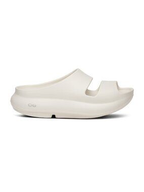 OOFOS OOyea PLUS Two-Strap Slide Sandal - Chalk - 8